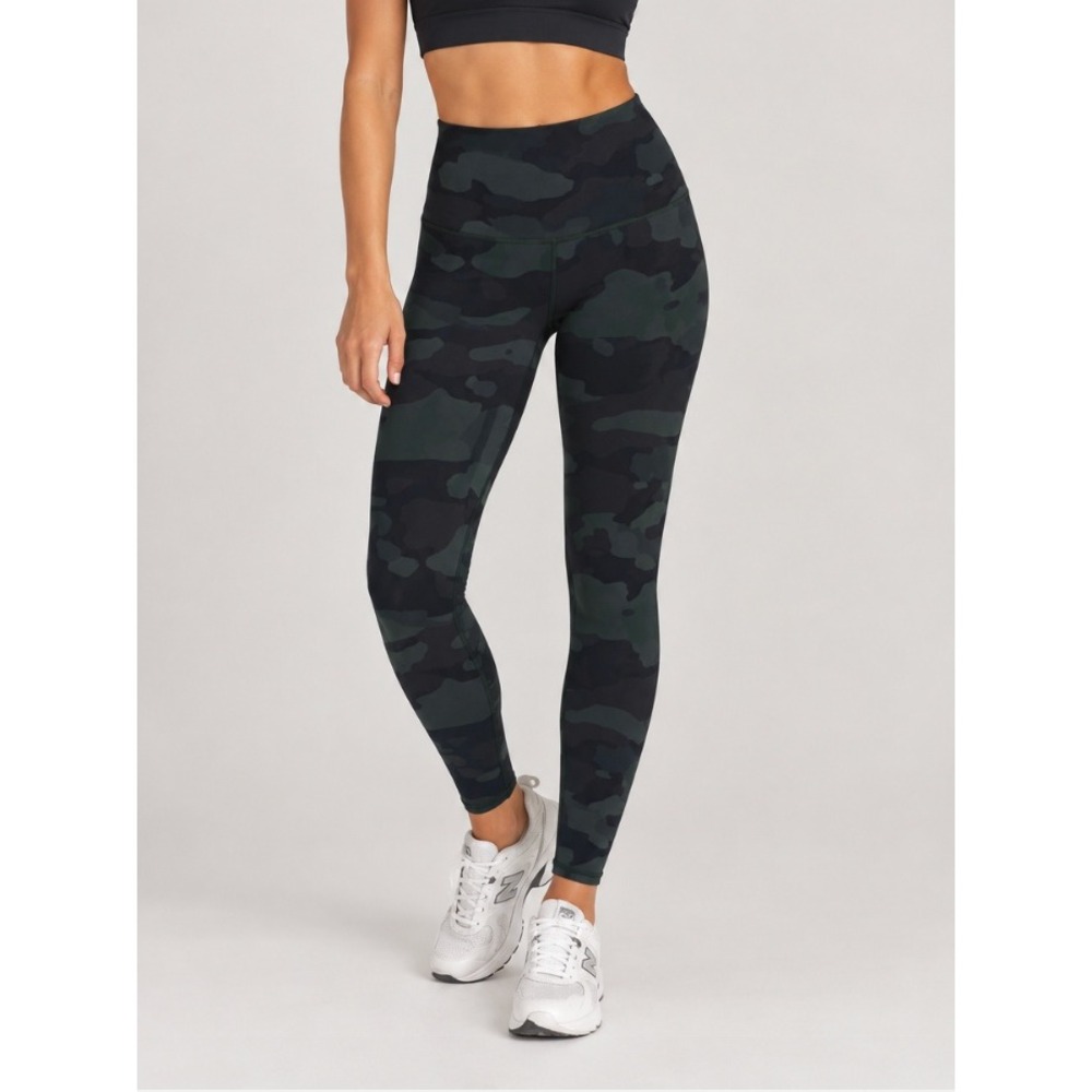 Alo Yoga High Waist Vapor Camo Leggings Black Green XS RN87370 Full Length